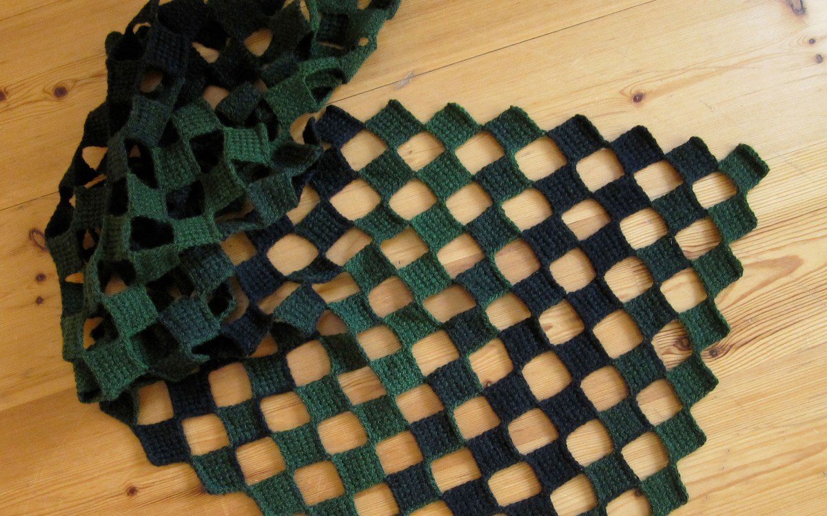 Hakket sjal i entrelac